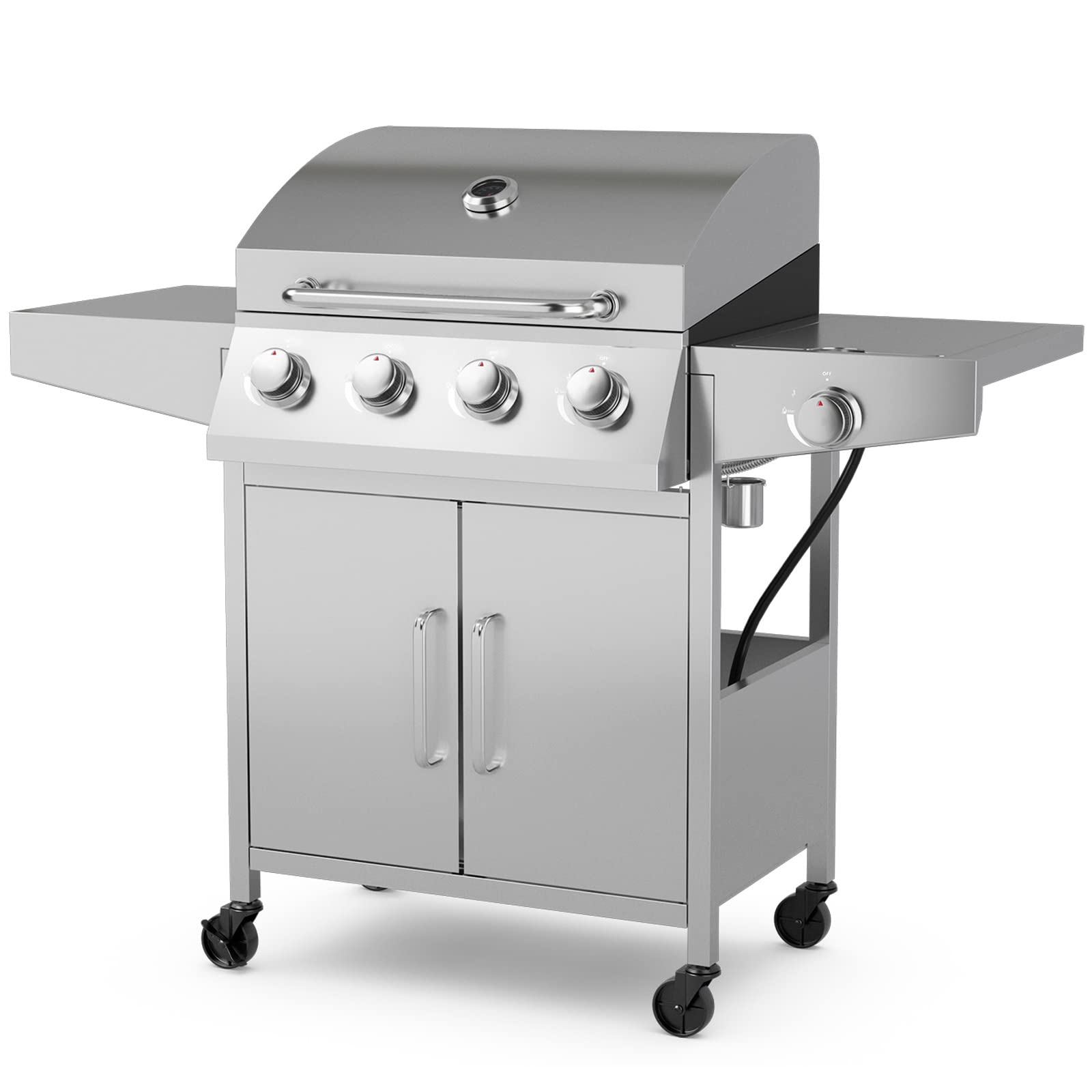Giantex Propane Gas Grill with 4 Main Burners and Side Burner, total 50,000 BTU