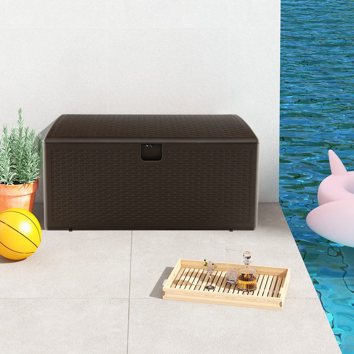 Giantex Patio Deck Box - Outdoor Storage Bin with Flip Lid, Lock Hole, 31-130 Gallons