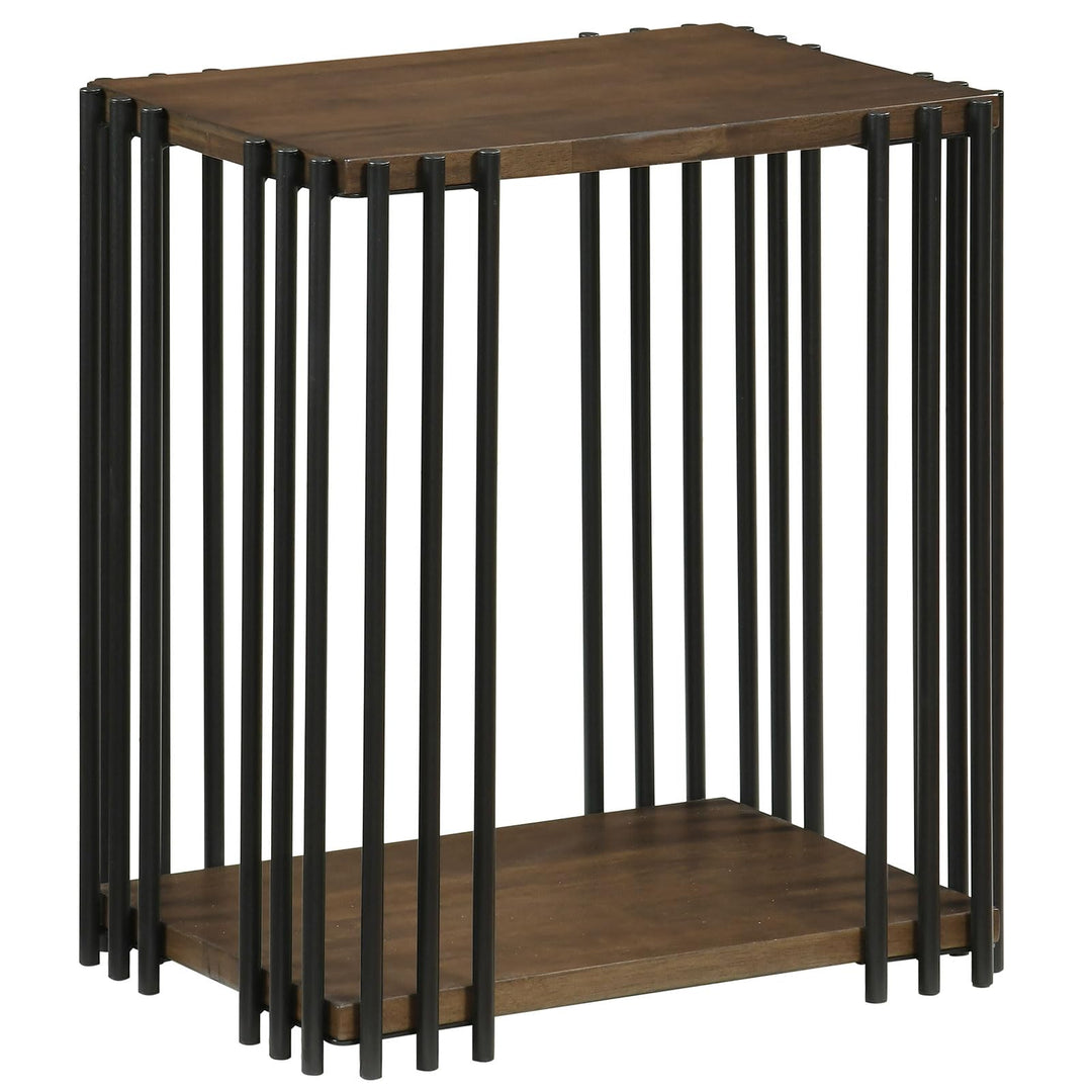 Giantex 2-Tier Wood Side Table - Narrow Sofa Couch End Table (1/2)