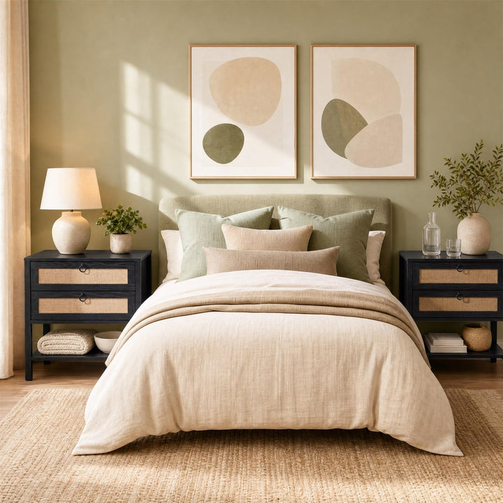 GIANTEX 27" Wide Rattan Nightstand with 2 Drawers (1/2)
