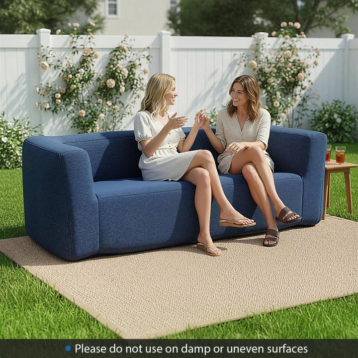 Giantex Double Inflatable Couch | Portable Blow Up Sofa with Detachable Cover