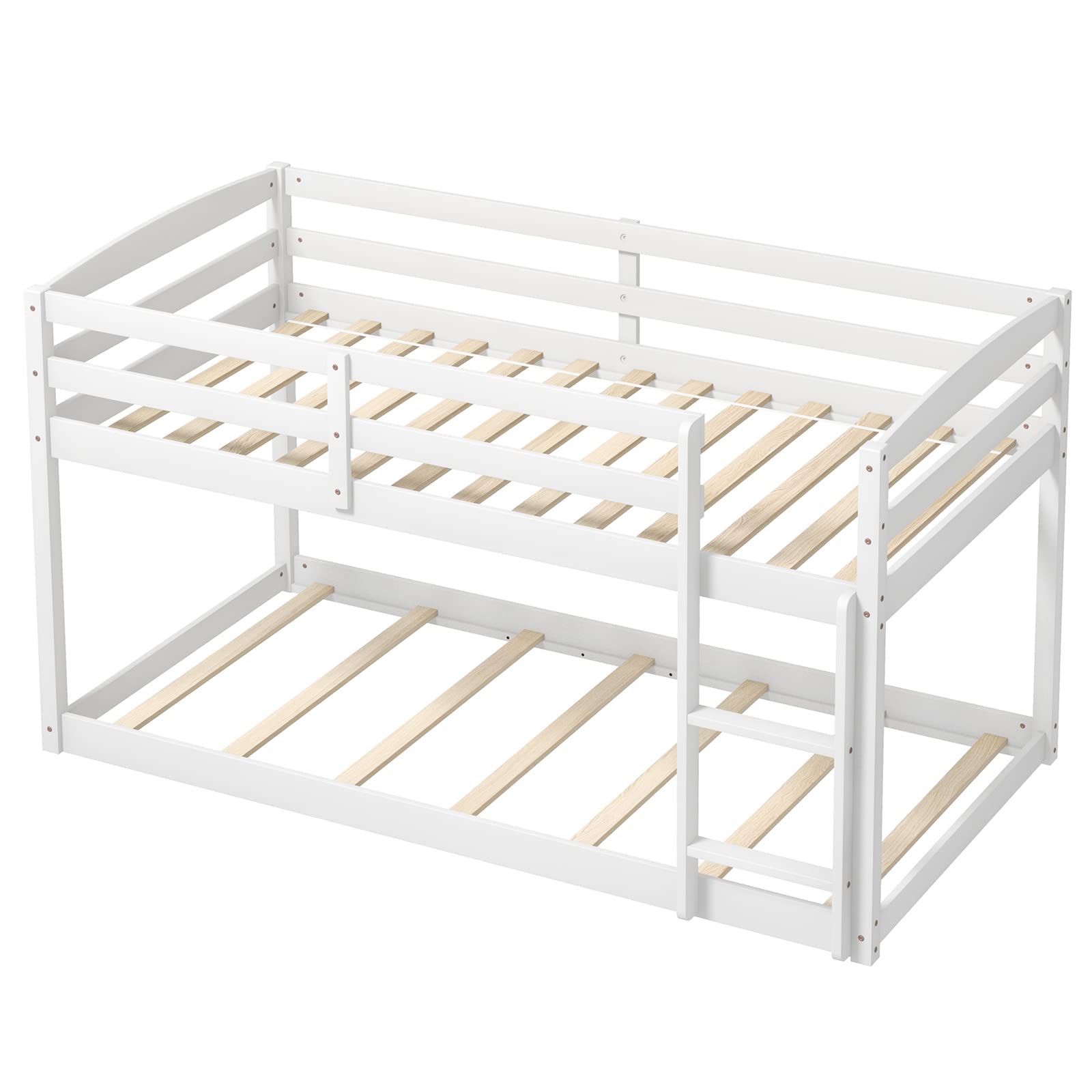 Giantex Solid Wood Twin Over Twin Bunk Bed Frame