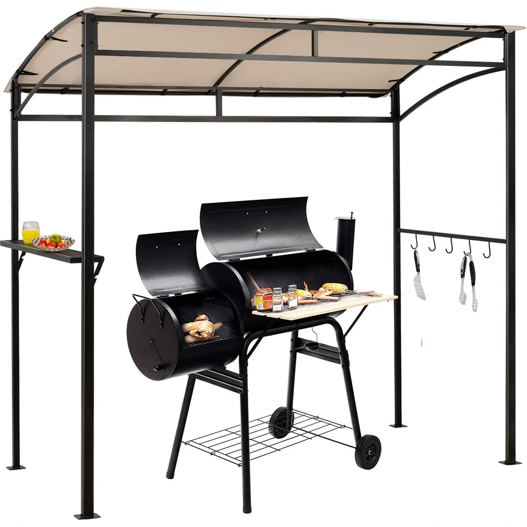 Giantex 7x4.4ft Grill Gazebo, Patio Outdoor Backyard BBQ Canopy Shelter