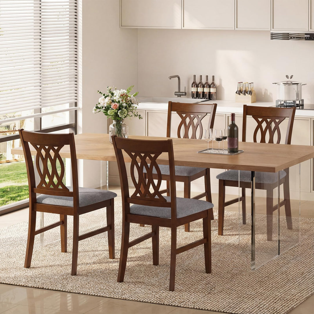 Giantex Upholstered Dining Chairs Set of 2/4 for Kitchen