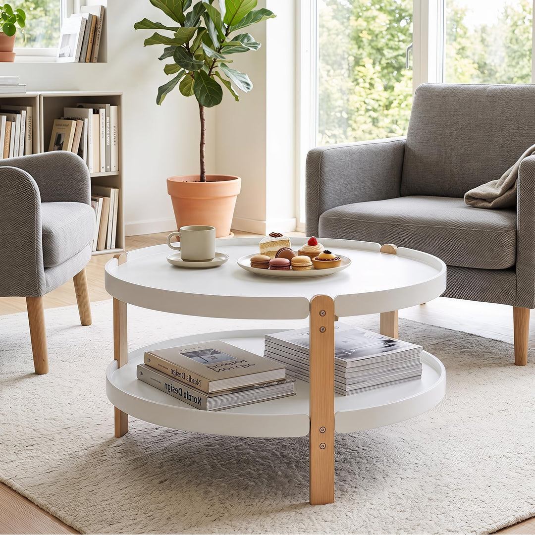 GIANTEX 31" Round Coffee Table for Living Room