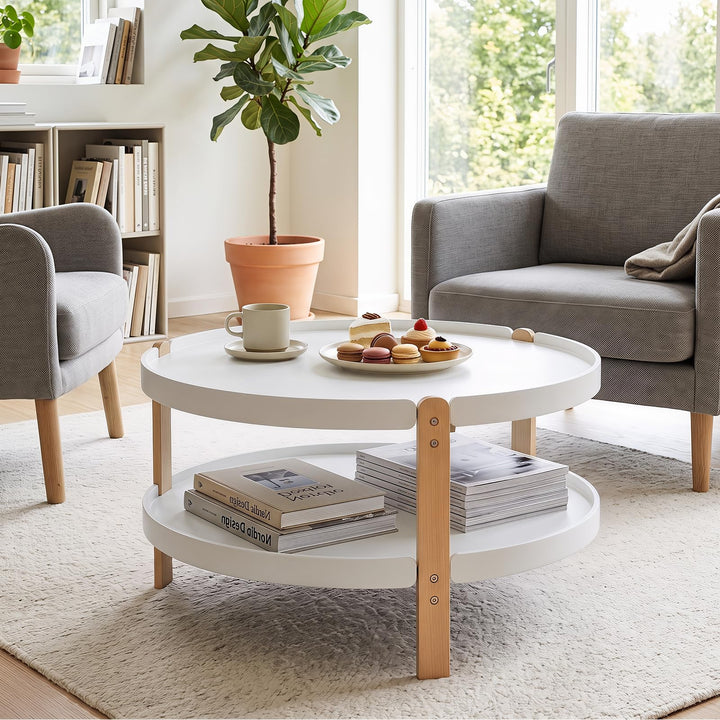 GIANTEX 31" Round Coffee Table for Living Room