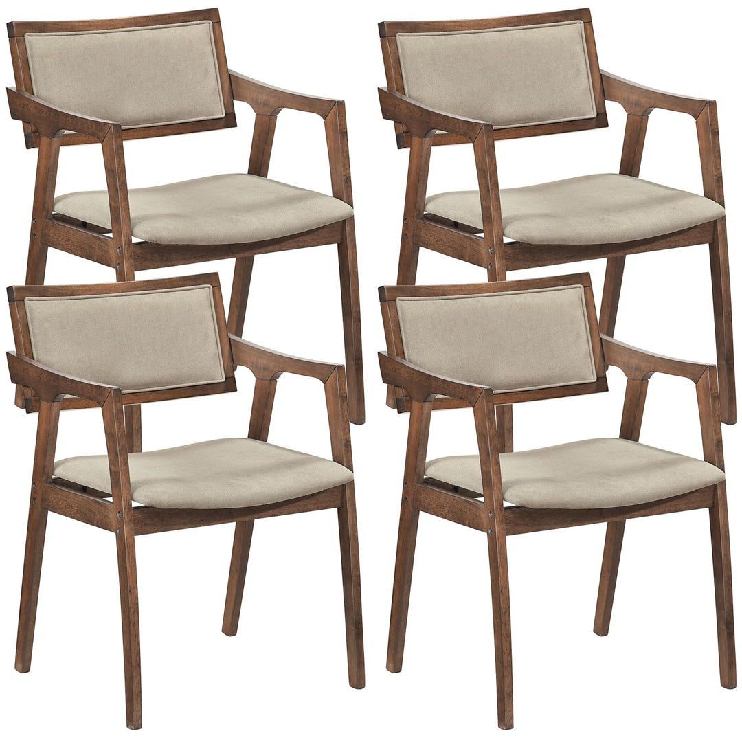 Giantex Rubber Wood Dining Chairs Set of 2/4
