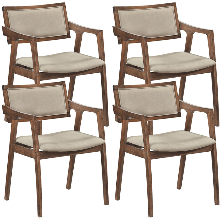 Giantex Rubber Wood Dining Chairs Set of 2/4