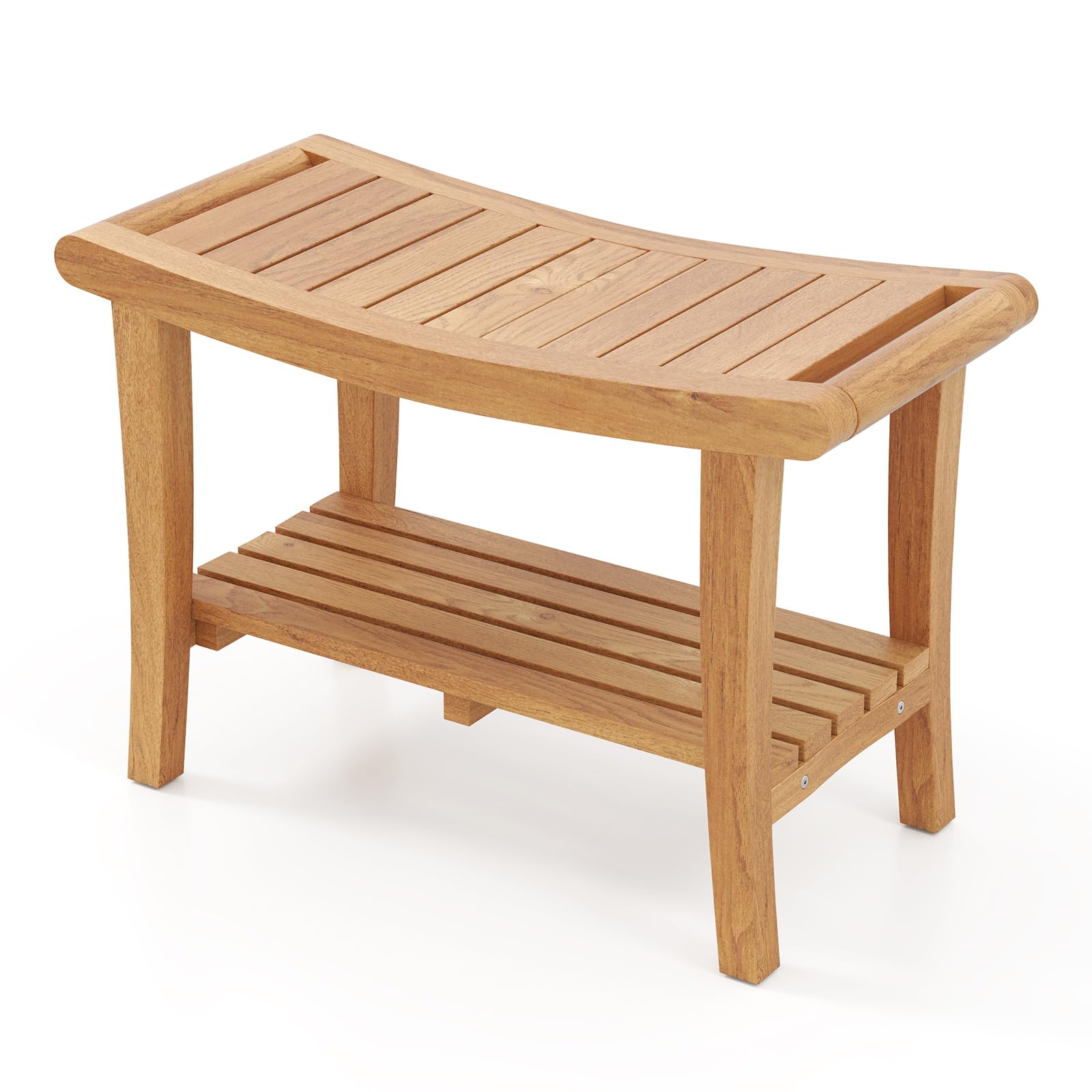 Giantex Teak Wood Shower Bench