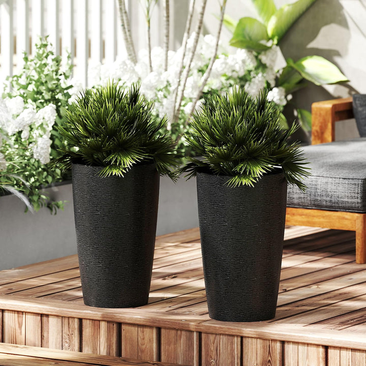 Giantex 21” Tall Round Tapered All Weather Flower Pots Set of 2