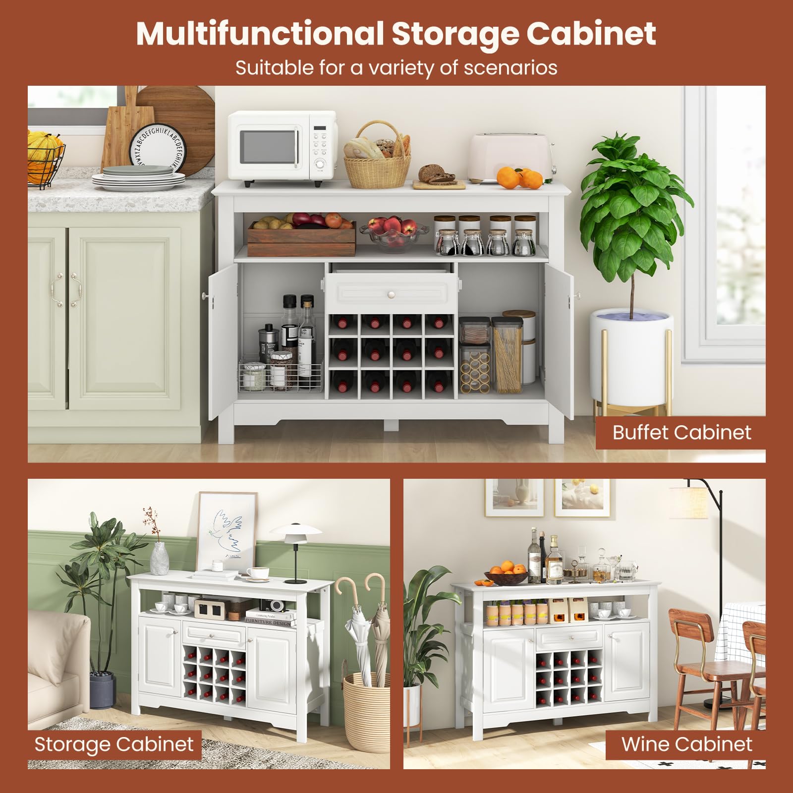 Giantex Bar Cabinet with Storage