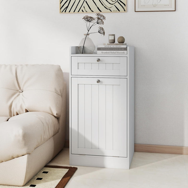 Giantex Tilt-Out Laundry Hamper Cabinet (16"x 16"x 31.5")