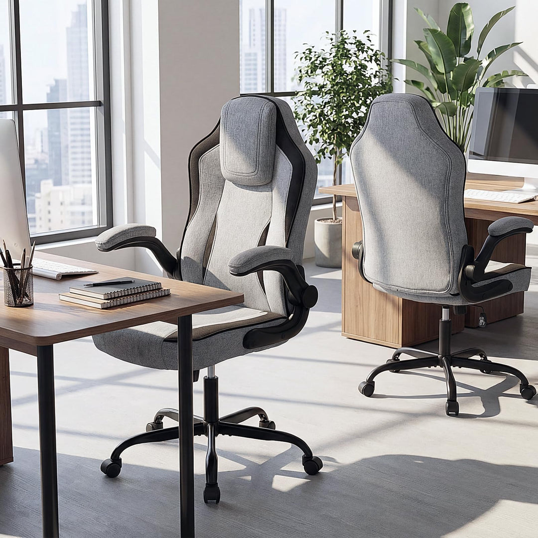 Giantex Ergonomic Computer Office Chair with 90° Flip-up Armrests
