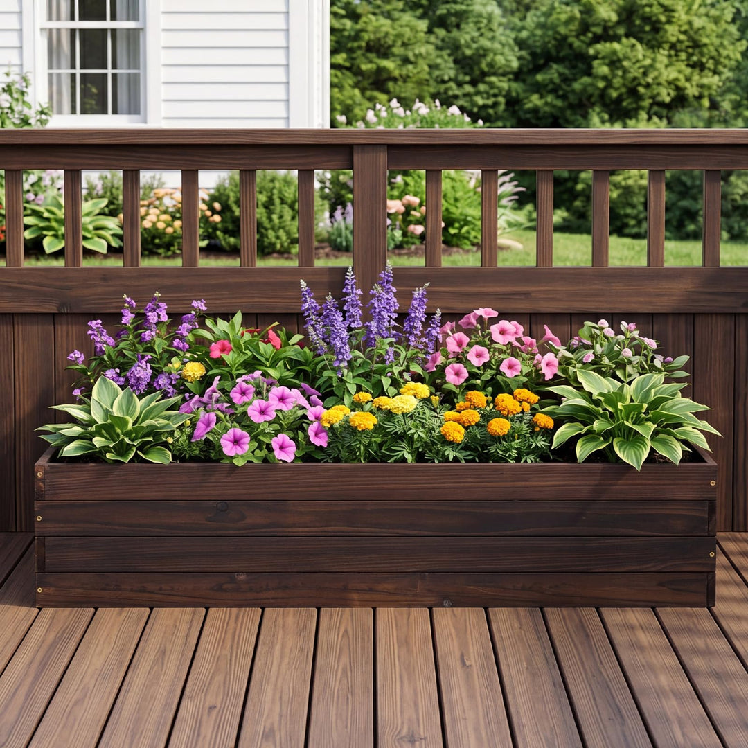 Giantex 45" x 23" Fir Wood Raised Garden Bed (1/2)