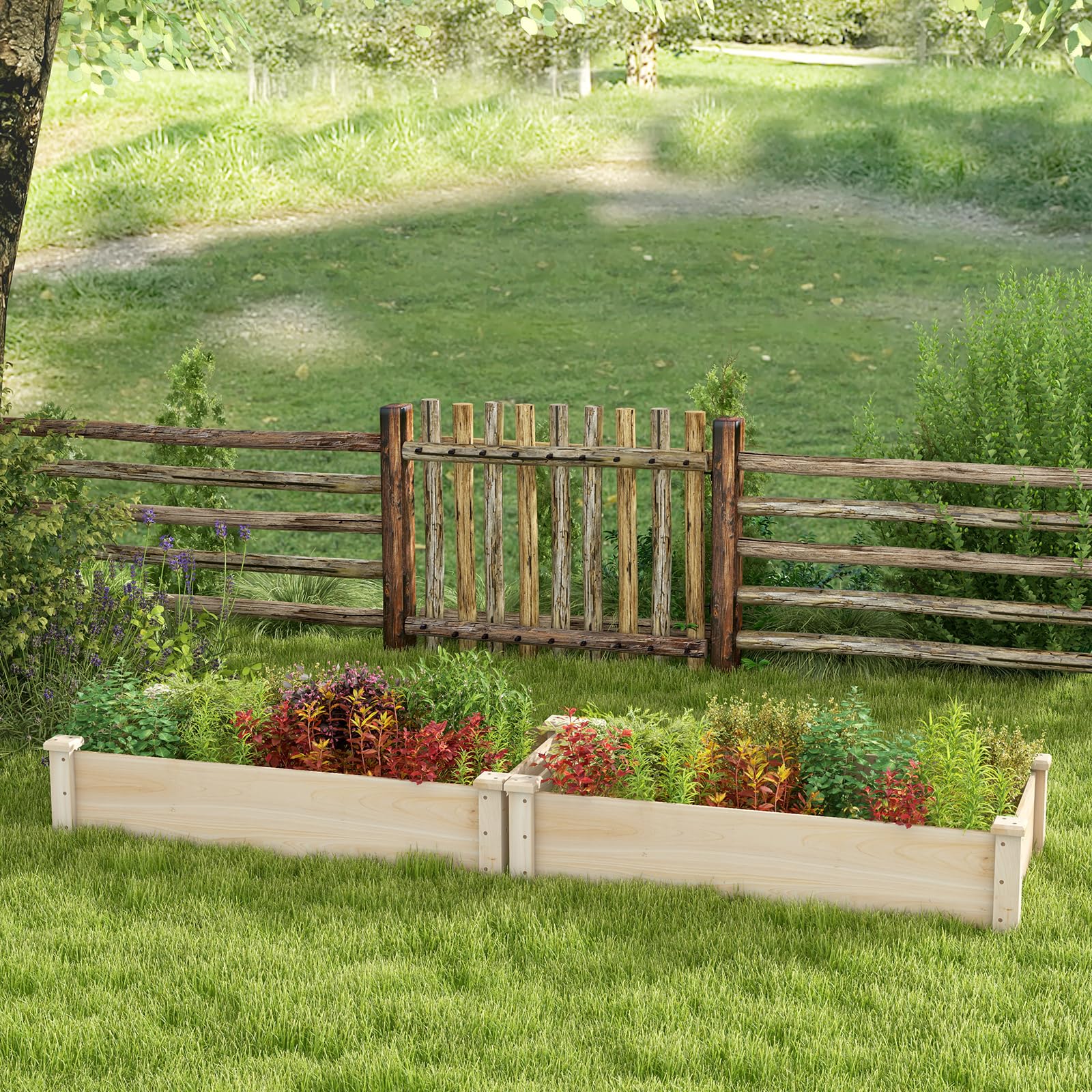 Giantex Wooden Raised Garden Bed