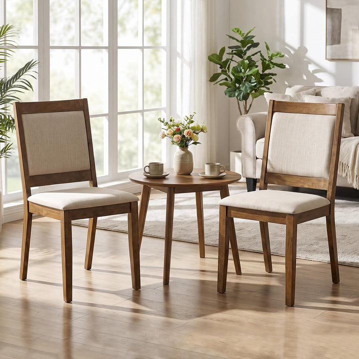 GIANTEX Upholstered Dining Chairs Set of 2 for Living Room