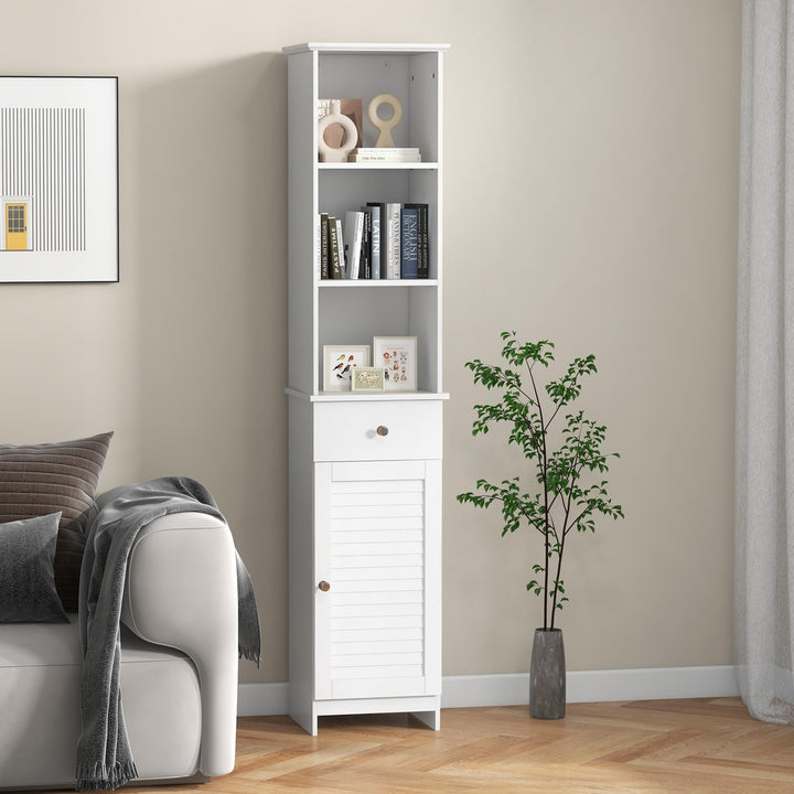 Giantex Narrow Floor Storage Cabinet with Adjustable Shelves