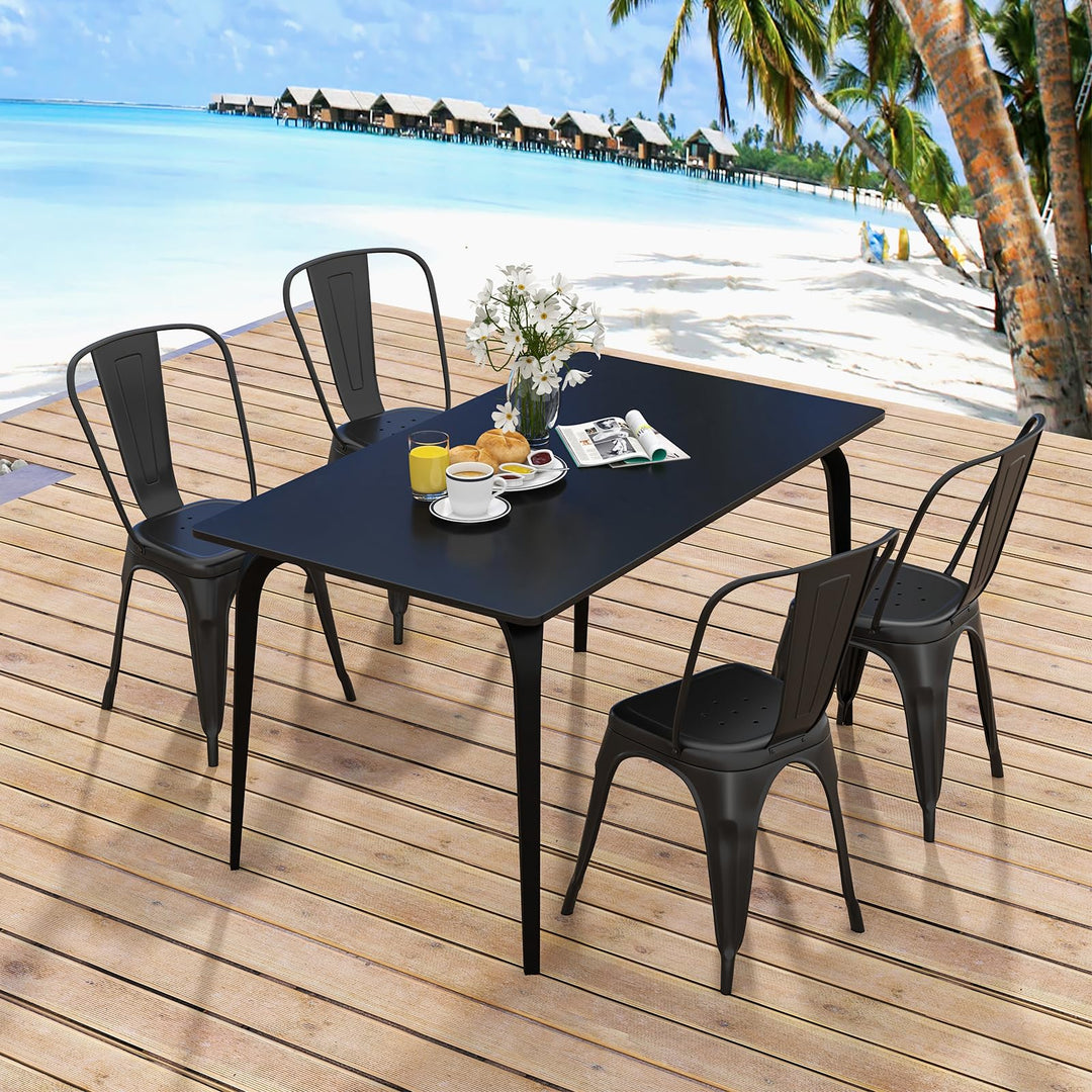 Giantex Metal Dining Chairs Set of 4
