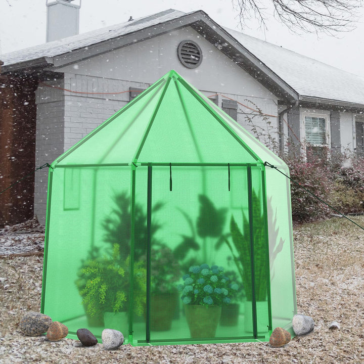 Giantex 6.5 x 5.7 x 6.3 FT Greenhouse Portable Walk in Outdoor Hot House Tent