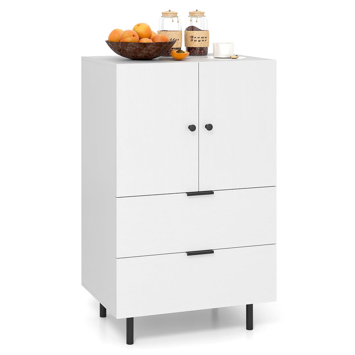 Giantex 2-Door Narrow Storage Sideboard Buffet Cabinet with Drawers