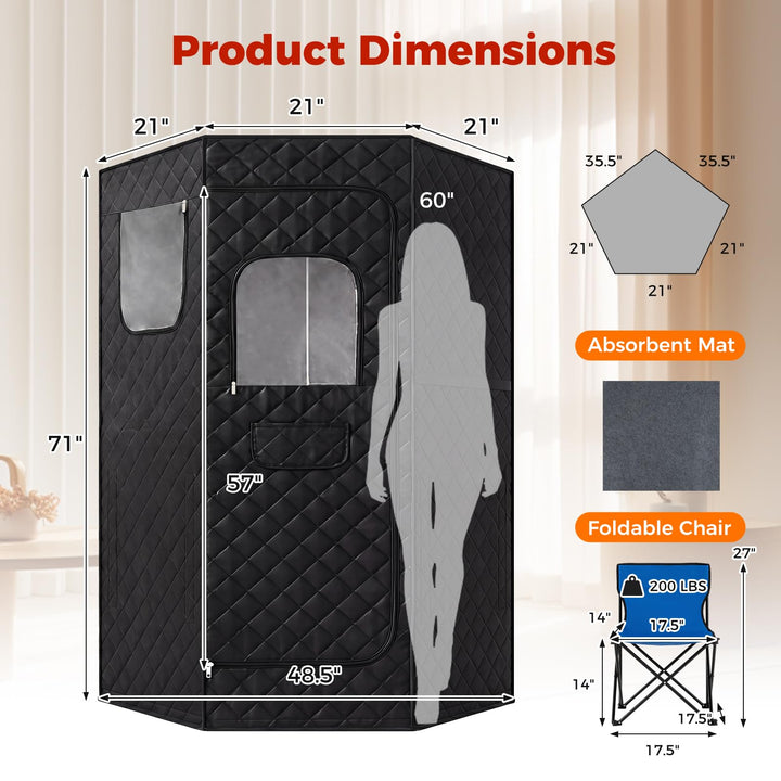 Giantex Portable Far Infrared Sauna for Home Relaxation