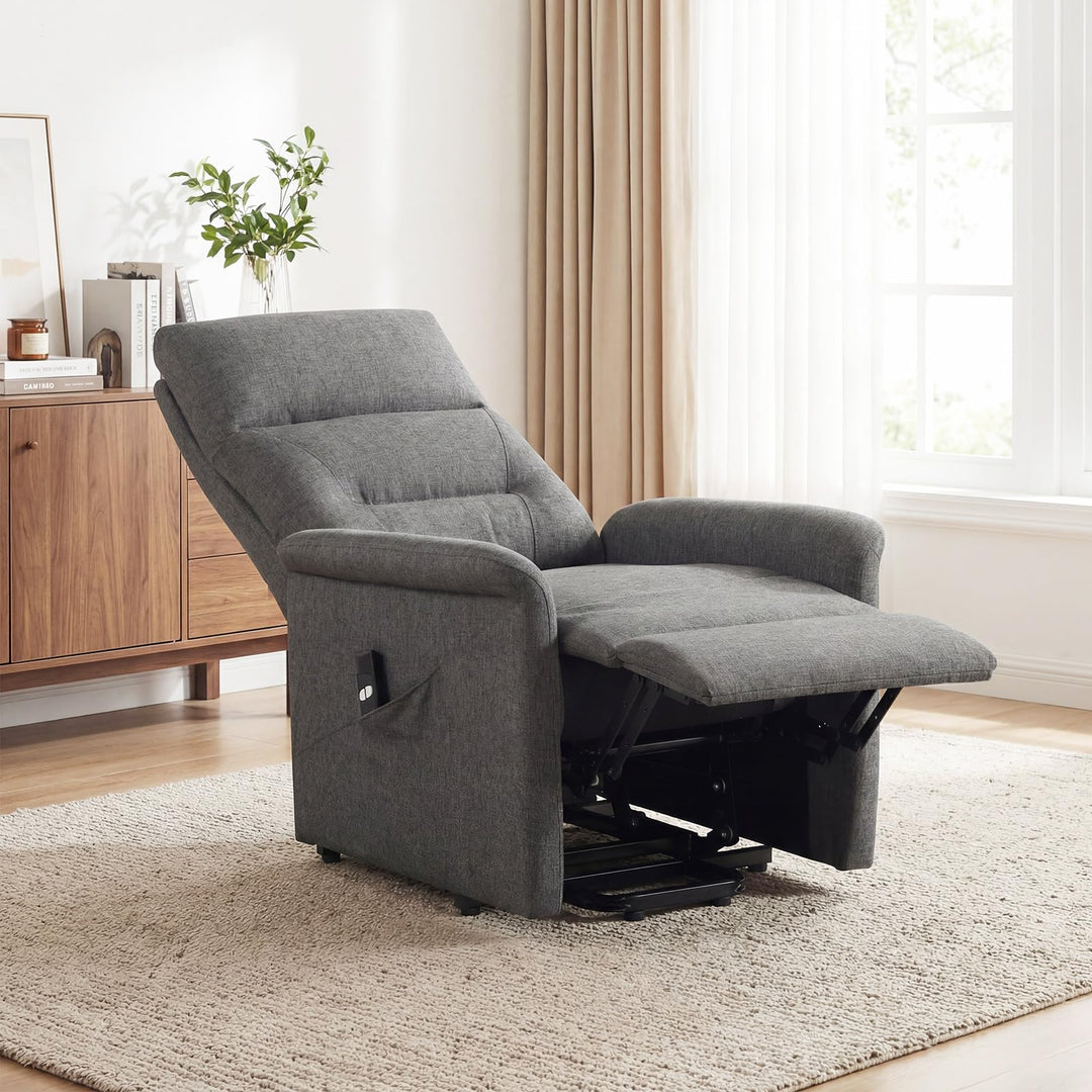 Giantex Electric Recliner Sofa w/Remote Control &amp; Side Storage Pocket for Elderly