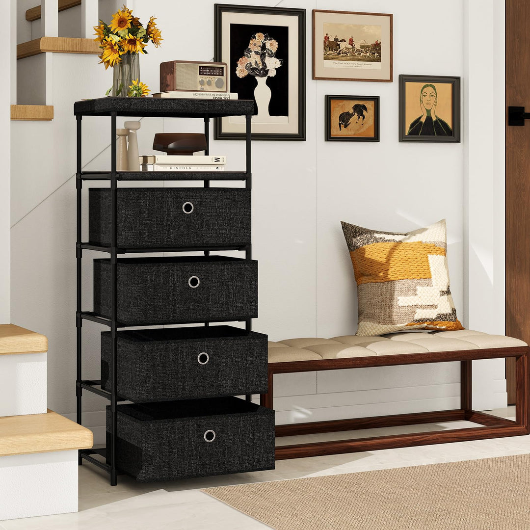 Giantex Dresser with 4 Drawers for Living Room