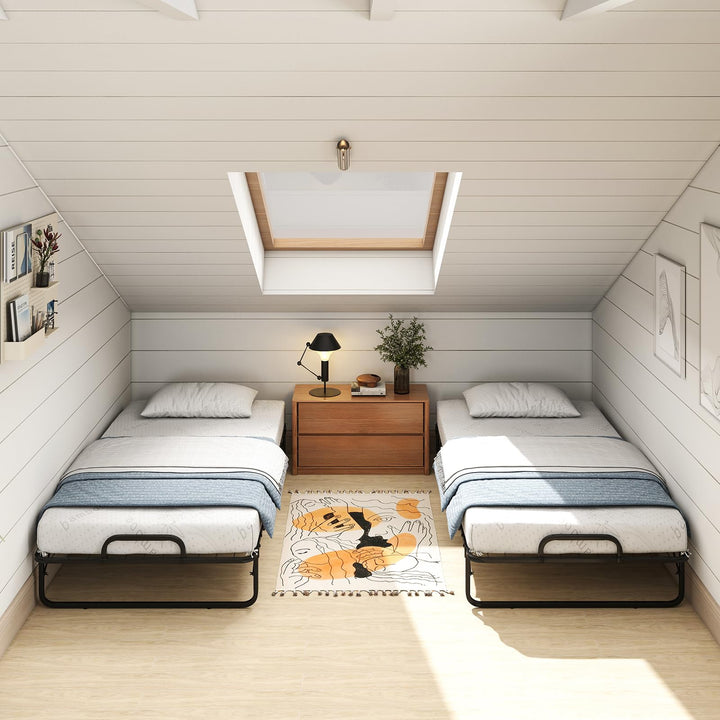 Giantex Twin Folding Bed with 5 Inch Mattress
