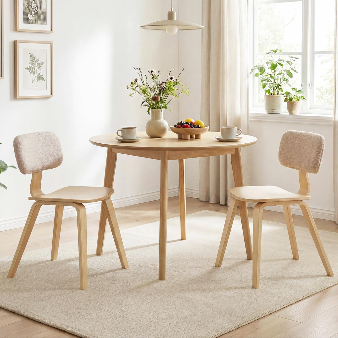 Giantex Dining Chairs Set of 4/2 Teddy Velvet Padded Backrest &amp; Ergonomic Seat