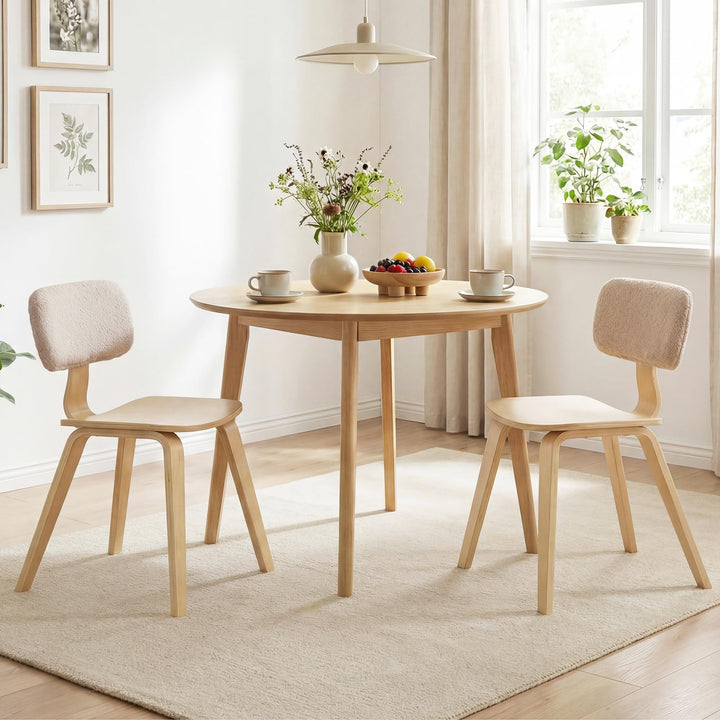Giantex Dining Chairs Set of 4/2 Teddy Velvet Padded Backrest &amp; Ergonomic Seat