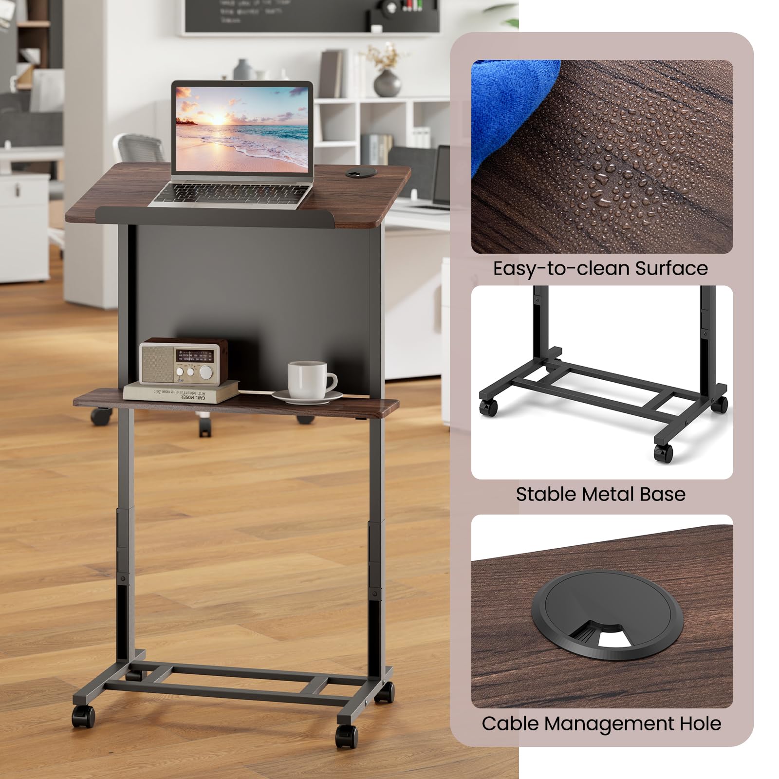 Giantex Mobile Podium Stand
