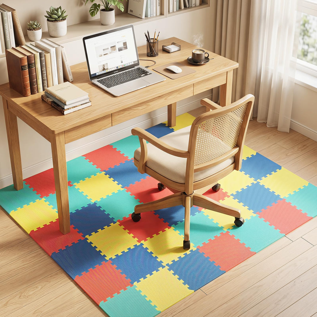 Giantex Interlocking Exercise Mat | 0.4" Thick Non-Slip Puzzle Workout Mats