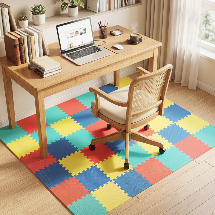 Giantex Interlocking Exercise Mat | 0.4" Thick Non-Slip Puzzle Workout Mats