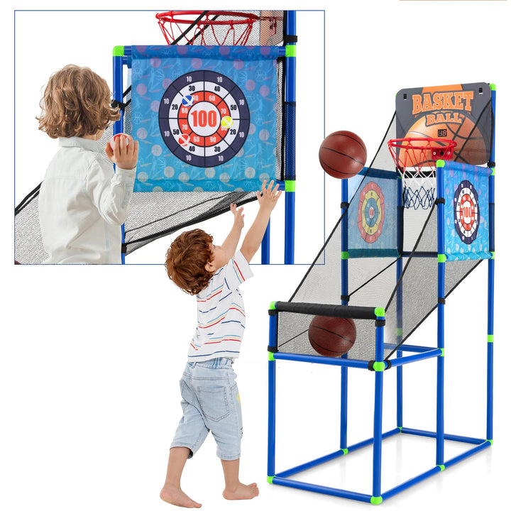 Giantex Kids Basketball Hoop Arcade Game, 2 in 1 Indoor Outdoor Arcade Basketball Game