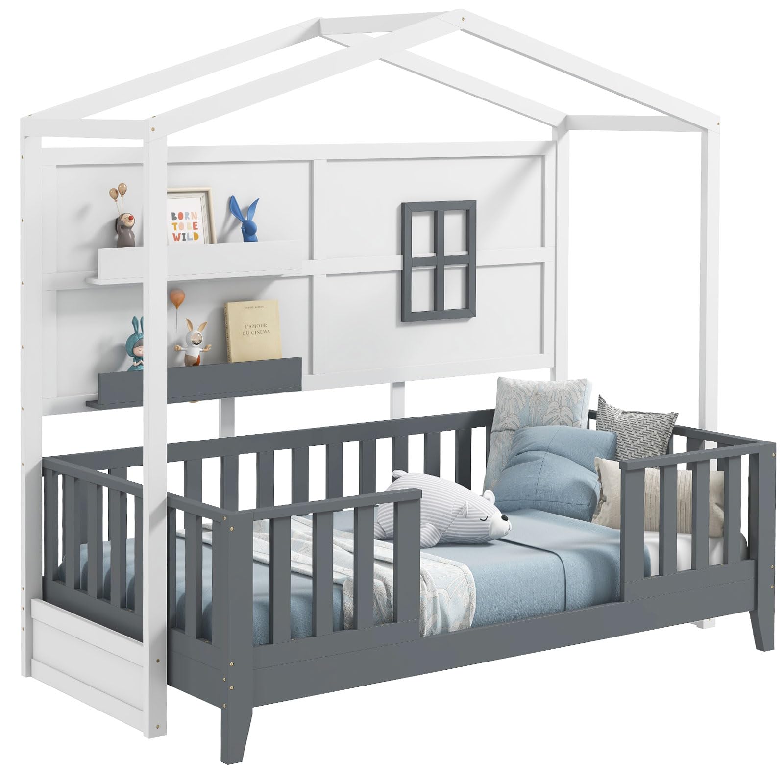 Giantex Twin House Bed