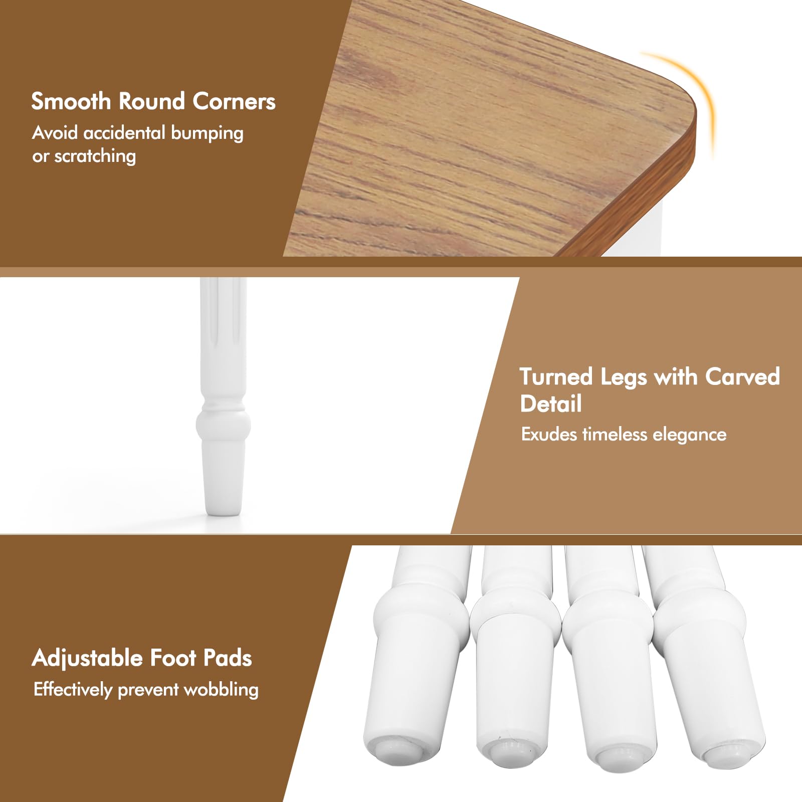 Giantex Extendable Dining Table for 4-8 People, Large Folding Kitchen Table with Rubber Wood Legs, 220 Lbs Capacity