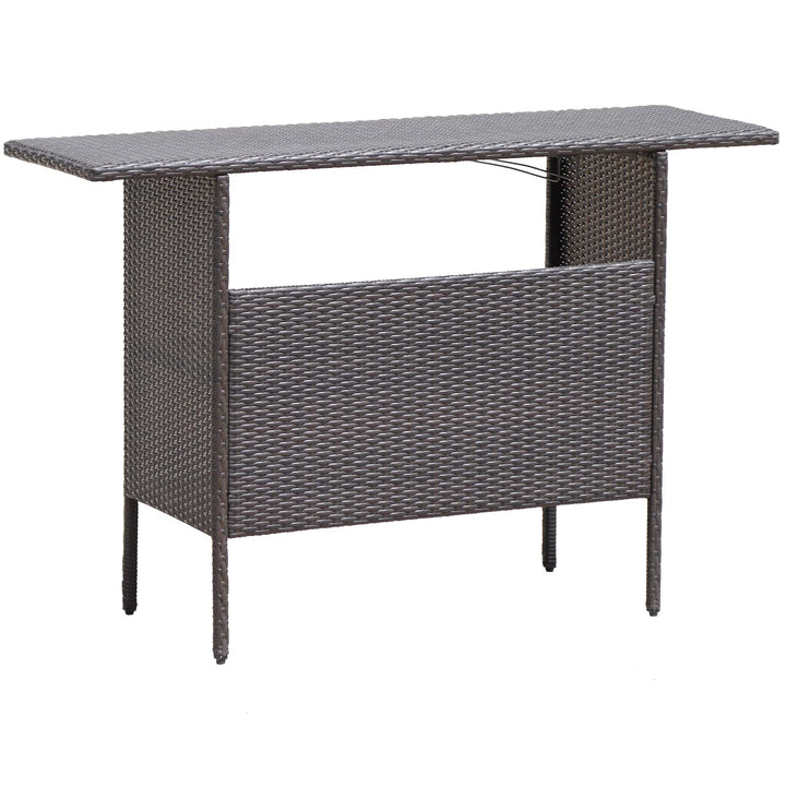 Outdoor Patio Rattan Wicker Bar Counter Table