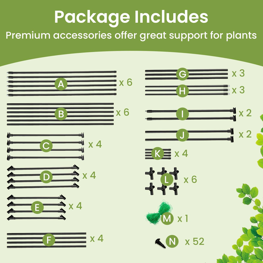 Giantex Outdoor Grape Vine Trellis for Climbing Plants 79" x 59" x 78" Large Garden Arch