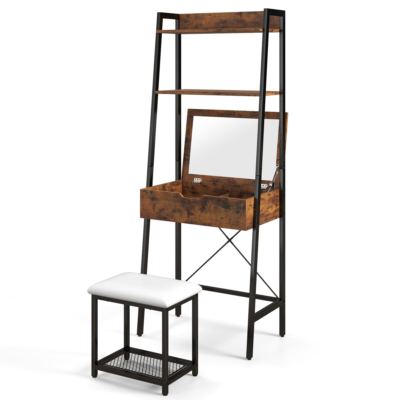 CHARMAID Ladder Vanity Desk Set