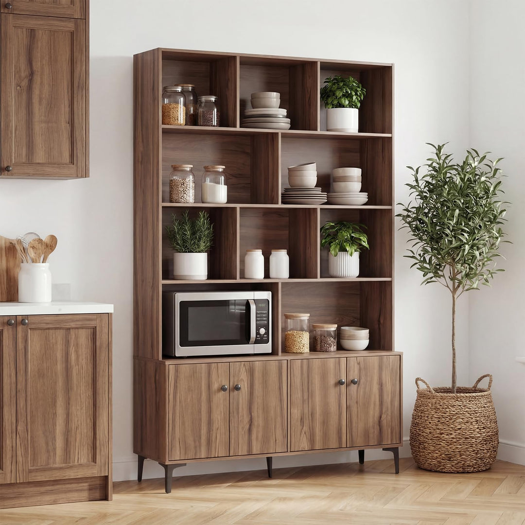 Giantex 68.5" Tall Bookcases with Storage Cabinet for Home Office