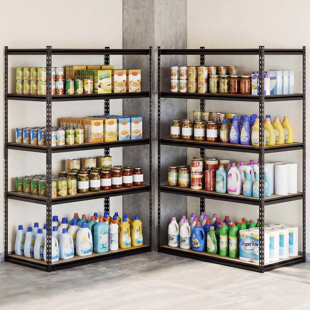 Giantex 5-Tier Metal Storage Shelves Heavy Duty Garage Shelving Units(1/2/3/4,48" W x 24" D x 72" H)