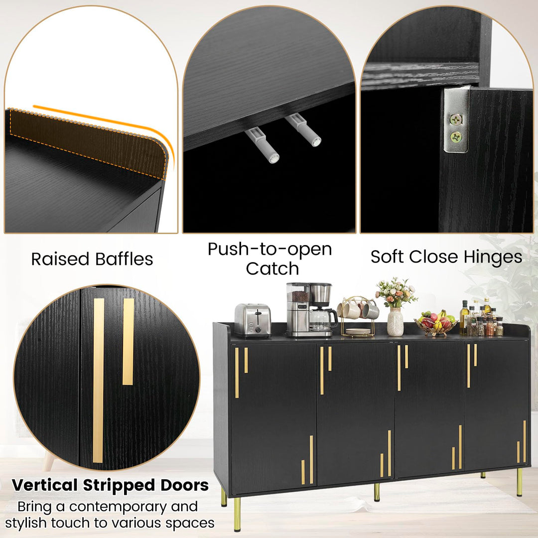 Giantex 55" Modern Buffet Cabinet with 4 Doors
