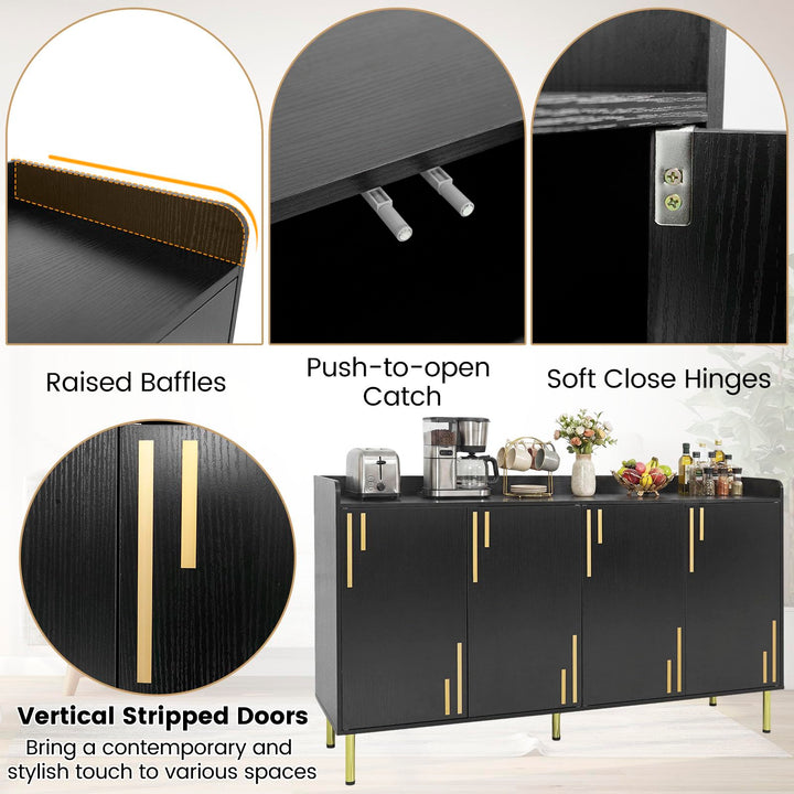 Giantex 55" Modern Buffet Cabinet with 4 Doors
