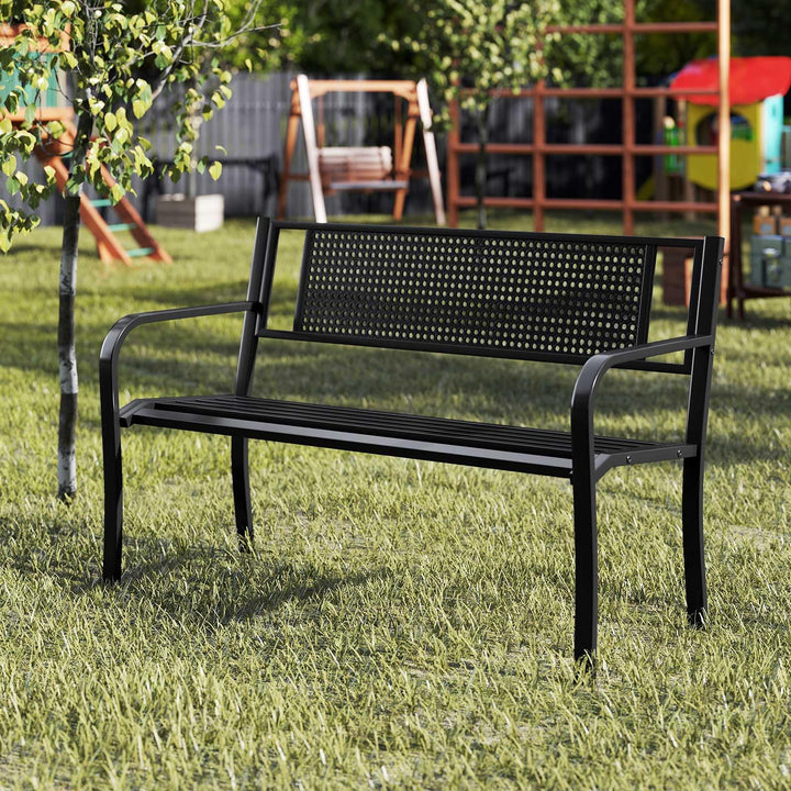 Giantex 660lbs Garden Bench with Backrest for Patio