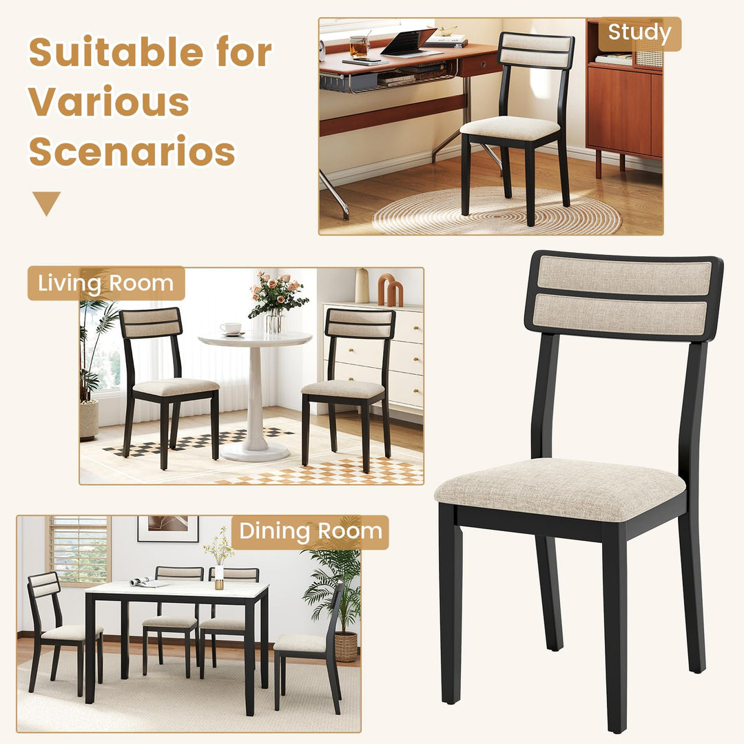 Giantex Modern Dining Chairs Set of 2/4 Upholstered Kitchen Chair