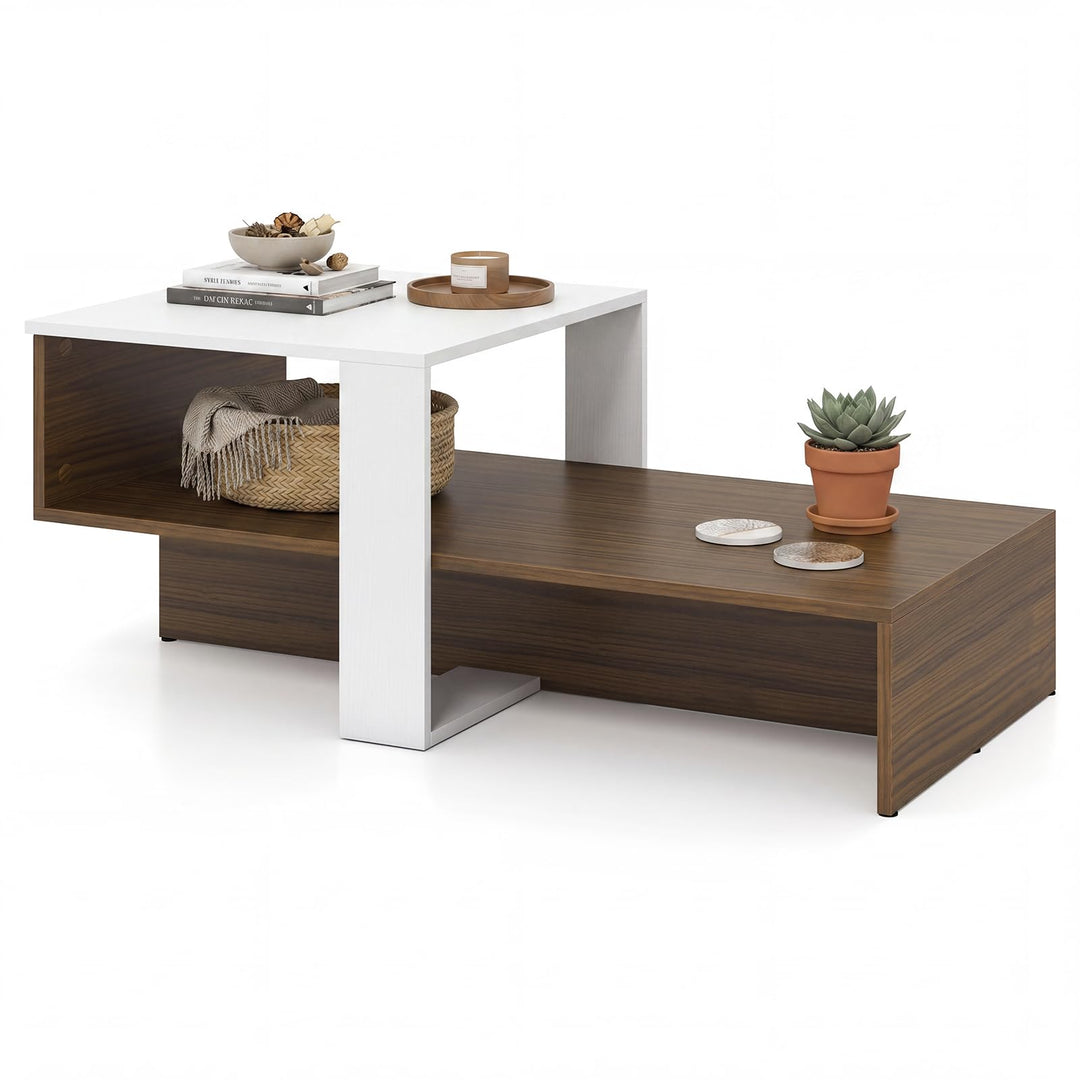 Giantex 31.5" Small Coffee Table with Storage