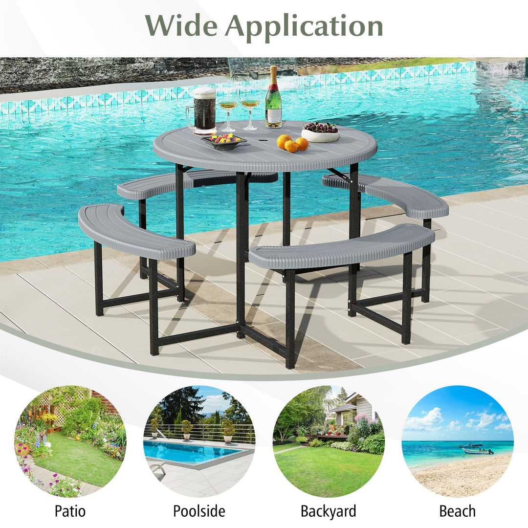 Giantex Picnic Table Bench Set for 4 to 8 Person
