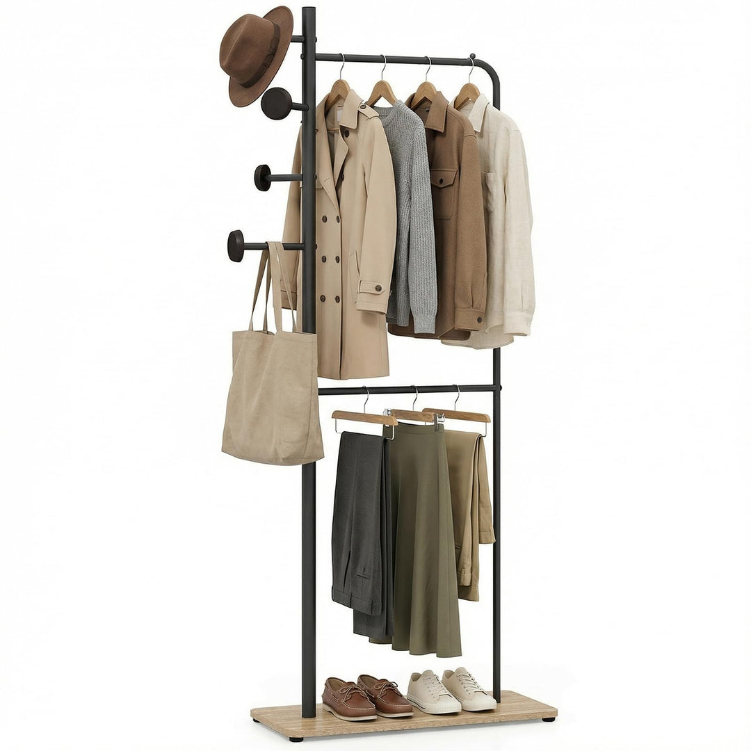 Giantex Double Rods Clothes Hanging Rack for Entryway