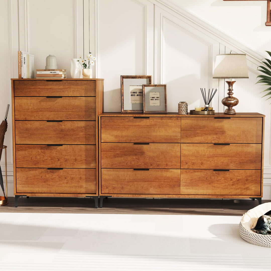 Giantex Wooden Storage Cabinet with Anti-Tip Kit & Sturdy Metal Legs