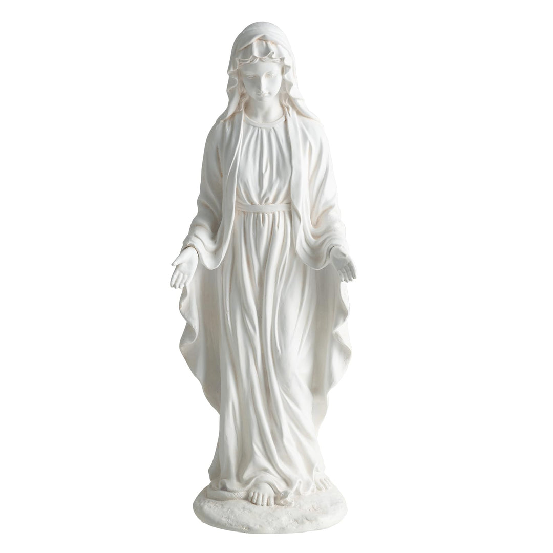 Giantex Virgin Mary Garden Statue 29.5" | Blessed Mother Outdoor Religious Statue with Serpent